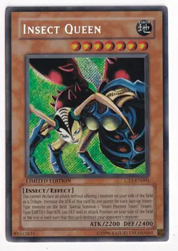 Yugioh Insect Queen CT1-EN005 Secret Rare Limited Edition MP Card - Image 1