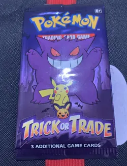 Sealed Pokemon Cards Trick or Trade Halloween 3 Card Booster Pack - Image 1