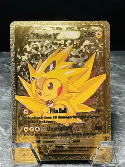 Pikachu V 069/080 Gold Display Card Pokemon TCG - Image 1
