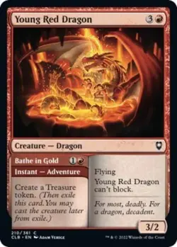 Young Red Dragon - Light Play MTG Commander Legends: Battle for Baldur's Gate - Image 1