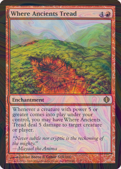 Foil Where Ancients Tread - Shards of Alara | MTG Card - Image 1