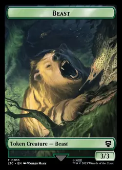 4x Beast Token (3/3) / Treefolk Token - NM - Tales of Middle-earth - MTG - Image 1