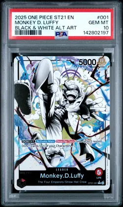 2025 ONE PIECE STARTER DECK ST21-EX GEAR 5 #001 MONKEY D. LUFFY PSA 10 - Image 1
