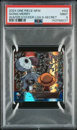2024 NIFORMESION ONE PIECE GREAT PIRATE WAFER STICKER LOG.9 GOING MERRY PSA 9 - Image 1