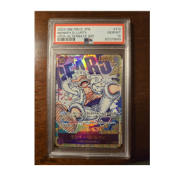 Gear 5 Monkey D. Luffy OP05-119 One Piece CCG Secret Rare Holo PSA 10 - Image 1