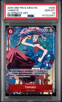 2025 ONE PIECE EB02-EXTRA BOOSTER ANIME 25TH COLLECTION ALT ART YAMATO PSA 10 - Image 1