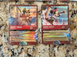 Disney Lorcana Cruise Full Set Of 5 Rare Promo Cards - Image 2