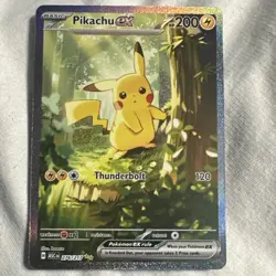 Pokemon Pikachu EX 276/217 ASC Holo Rare 200 HP Thunderbolt Card - Image 4