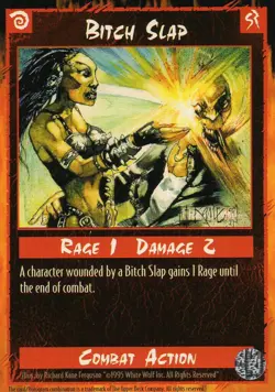 Rage Apocalypse CCG TCG Bitch Slap NM Combat Card 1995 - Image 1
