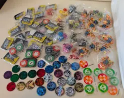 Pokemon TCG 100+ Accessories LOT (Card Sleeves, Dice, Flip & Status Coins) - Image 2