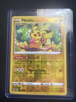 Pokemon TCG Pikachu Sword & Shield Lost Origin 052/196 Cute Single Card NM ⚡ - Image 1