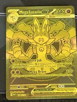 Pokemon Mega Lucario EX Full Art Holo Card 188/132 340HP Stage 1 Me01 EX - Image 2