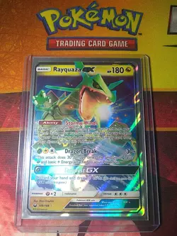 Rayquaza GX Holo Ultra Rare Card Sm-Celestial Storm 109/168 NM Condition - Image 1