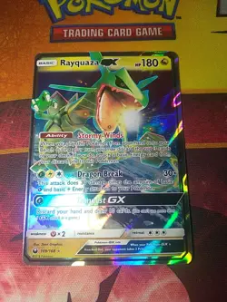 Rayquaza GX Holo Ultra Rare Card Sm-Celestial Storm 109/168 NM Condition - Image 2
