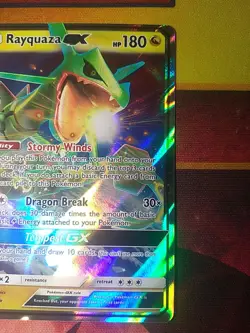 Rayquaza GX Holo Ultra Rare Card Sm-Celestial Storm 109/168 NM Condition - Image 3