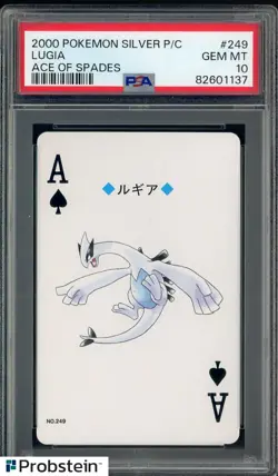 2000 Pokemon Silver Playing Cards Ace of Spades #249 Lugia PSA 10 GEM MINT - Image 1
