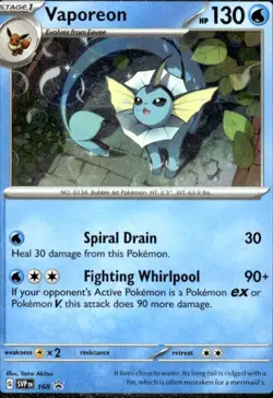 Vaporeon - (Cosmos Holo) Holo Promo SV: Scarlet & Violet Promo Cards 168 NM - Image 1