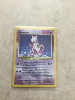 mewtwo pokemon card 10/102. rare. near mint condition. 1999 wizards - Image 4