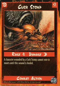 Rage Apocalypse CCG TCG Curb Stomp Combat Card NM 1995 - Image 1