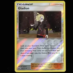 Pokemon TCG Gladion 95/111 Crimson Invasion Reverse Holo Uncommon Card 2017 LP - Image 1