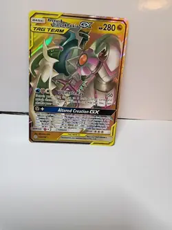 Pokemon Card Arceus & Dialga & Palkia GX 156/236 Cosmic Eclipse NM NO DMG - Image 1