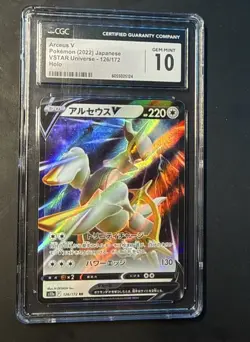 CGC gem mint 10 Arceus VSTAR 127/172 RRR VSTAR Universe s12a Pokemon Card - Image 1