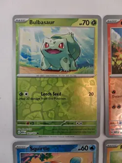 Pokemon 151 Reverse Holos - Bulbasaur Charmander Squirtle Pikachu - Exact Cards! - Image 2