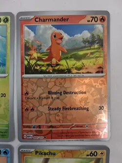 Pokemon 151 Reverse Holos - Bulbasaur Charmander Squirtle Pikachu - Exact Cards! - Image 3