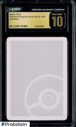 2019 Pokemon Japanese Playing Cards Old Maid Spare Card CGC 10 PRISTINE - Image 1
