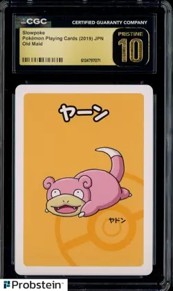 2019 Pokemon Japanese Playing Cards Old Maid Slowpoke CGC 10 PRISTINE - Image 1
