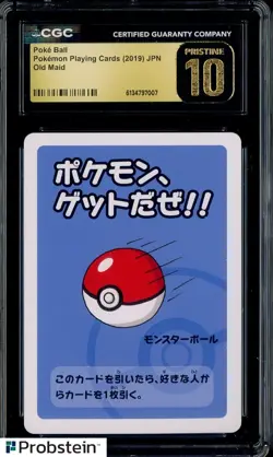 2019 Pokemon Japanese Playing Cards Old Maid Poke Ball CGC 10 PRISTINE - Image 1