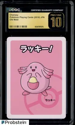2019 Pokemon Japanese Playing Cards Old Maid Chansey CGC 10 PRISTINE - Image 1