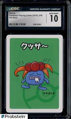 2019 Pokemon Japanese Playing Cards Old Maid Gloom CGC 10 PRISTINE - Image 1