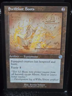 Swiftfoot Boots (Schematic) 121 The Brothers' War: Retro Frame Artifacts MTG LP - Image 1