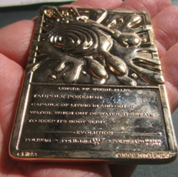 Energy Pokemon Token Poliwhirl 23K Gold Plated Trading Card 1999 Burger King - Image 3