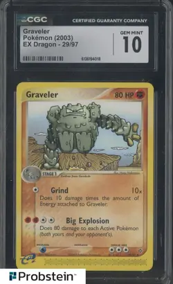 2003 Pokemon Ex Dragon #29 Graveler CGC 10 GEM MINT - Image 1