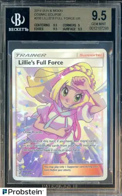 2019 Pokemon Sun & Moon Cosmic Eclipse #230 Lillie's Full Force BGS 9.5 - Image 1