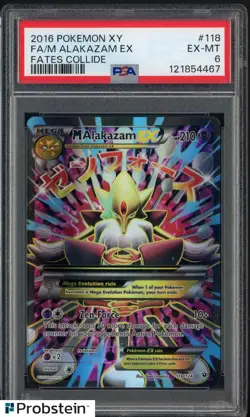 2016 Pokemon XY Fates Collide #118 FA M Alakazam EX PSA 6 EX-MT - Image 1