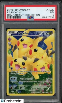 2016 Pokemon XY Generations Radiant Collection #RC29 FA Pikachu PSA 7 NM - Image 1
