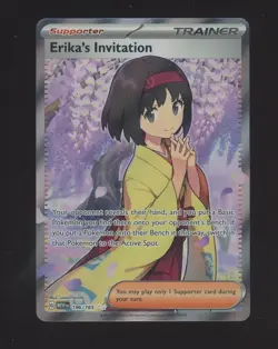 2023 Pokemon MEW EN Ultra Rare #196 Erika's Invitation - Image 1