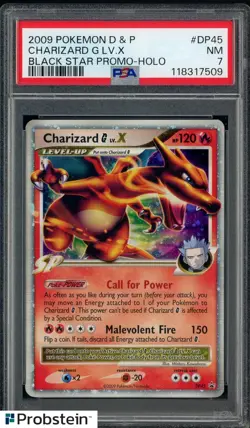 2009 Pokemon D & P Black Star Promo #DP45 Charizard G LV.X Holo PSA 7 NM - Image 1