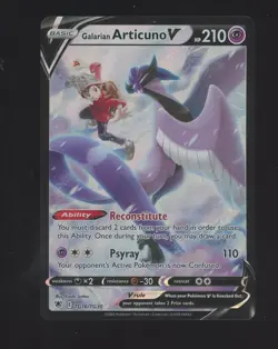 2022 Pokemon SWSH Astral Radiance #TG16 Galarian Articuno V - Image 1