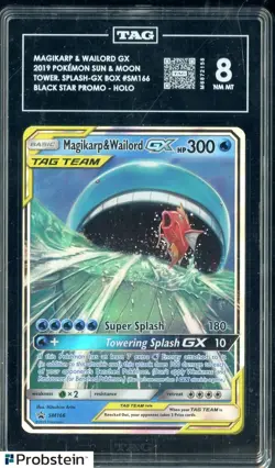 2019 Pokemon S & M Tower Splash #SM166 Magikarp & Wailord Gx BSP Holo TAG 8 - Image 1