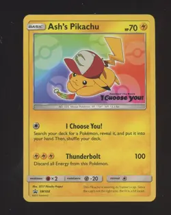 2017 Pokemon SM Black Star Promo I Choose You! #SM108 Ash' Pikachu - Image 1