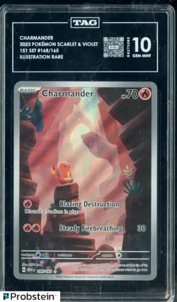 2023 Pokemon Scarlet Violet 151 Set #168/165 Charmander IR TAG 10 GEM MINT - Image 1