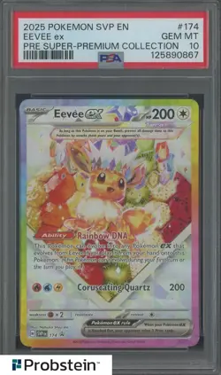 2025 Pokemon SVP EN PRE SPC #174 Eevee ex PSA 10 GEM MINT - Image 1