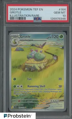 2024 Pokemon TEF EN #164 Grotle Illustration Rare PSA 10 GEM MINT - Image 1