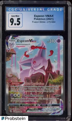 2021 Pokemon Fusion Strike #270 Espeon VMAX CGC 9.5 GEM MINT - Image 1