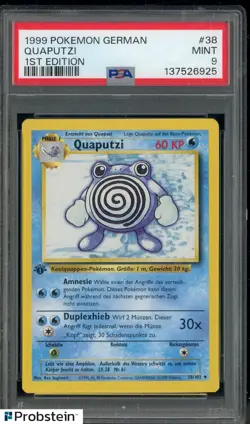 1999 Pokemon German 1st Edition #38 Quaputzi PSA 9 MINT - Image 1