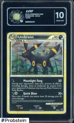2010 Pokemon HG & SS Undaunted Cracked Ice #10 Umbreon LCC 10 GEM MINT - Image 1